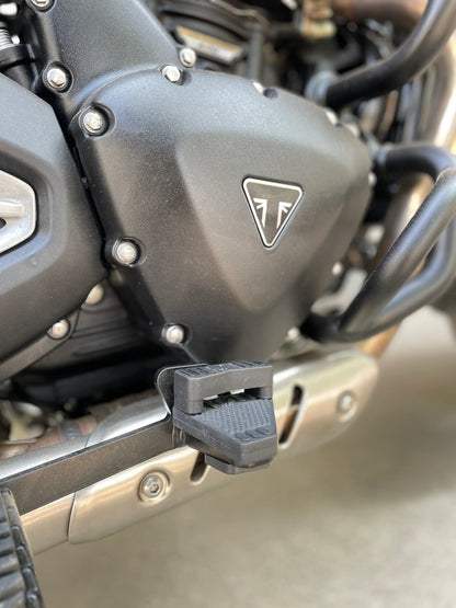 Prospec EB 600 rear brake extender installed on Triumph Scrambler 400 X