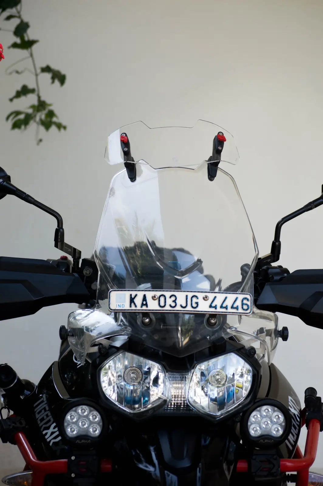 Prospec Easy Ride windshield extender installed on Triumph Tiger 800