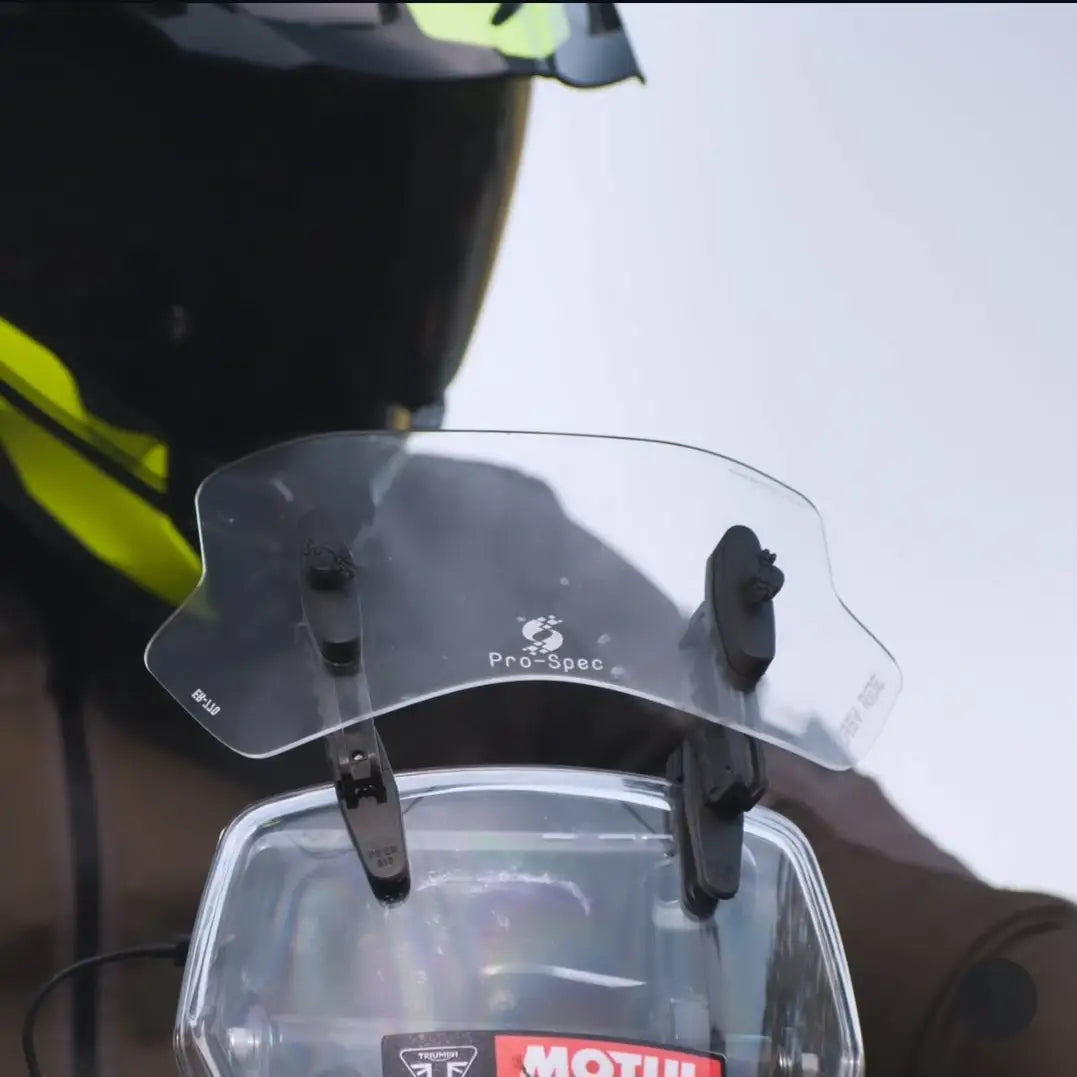ER 770 windshield extender on Hero Xpulse front view