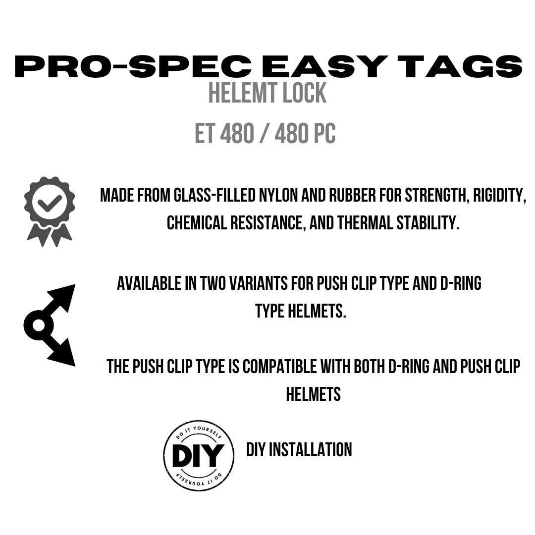 ET 480/ET 480-PC BM- Easy Tag Helmet Lock With Base Mount