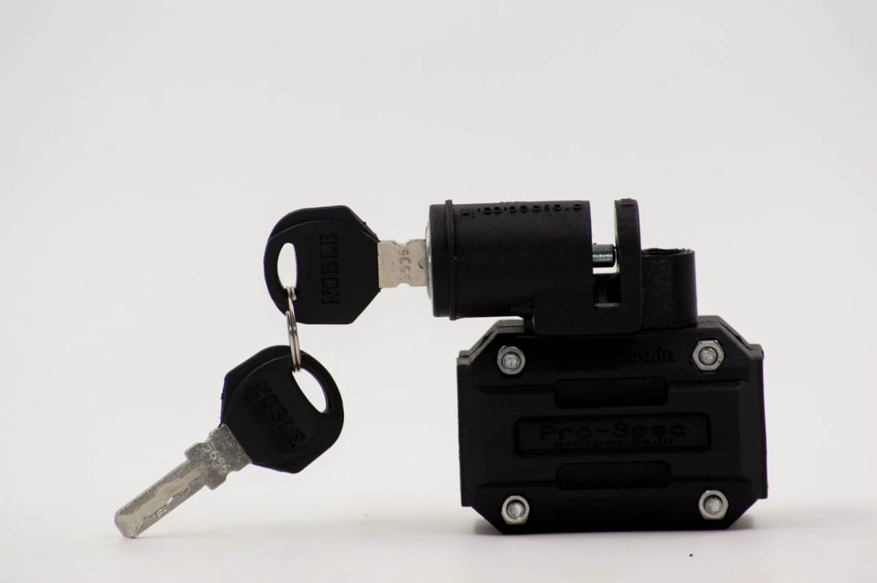 Pro-Spec Easy Tag ET 480 helmet lock with base mount side view